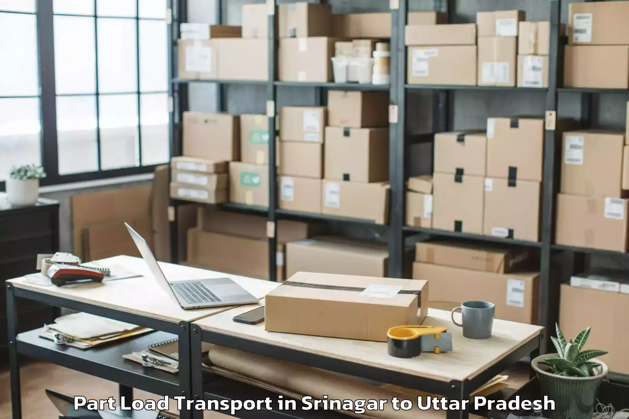 Book Srinagar to Hamirpur Uttar Pradesh Part Load Transport